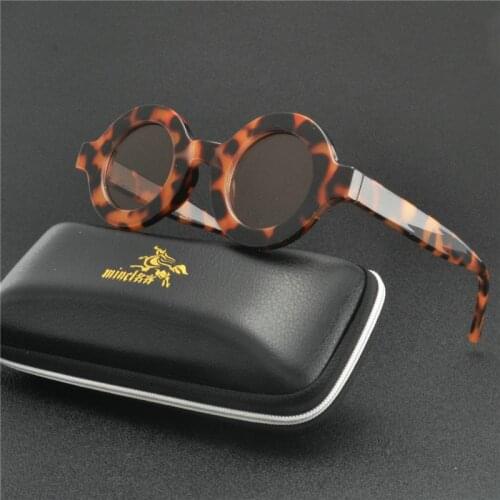 Retro Small Round Sunglasses Women Men 2019 Fashion Vintage Brand Sun Glasses Black White Leopard Red Sunglass UV400 With box NX
