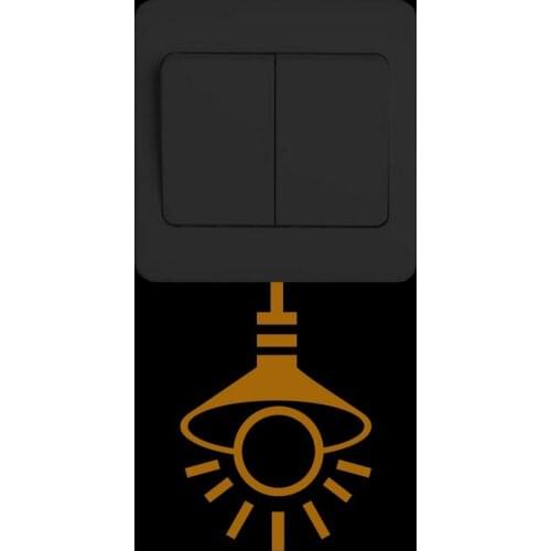 Luminous Lamp Switch Sticker Glowing Bulb Wall Sticker Kids Rooms Personalized Decoration Fluorescent Sticker Home Decor Decals