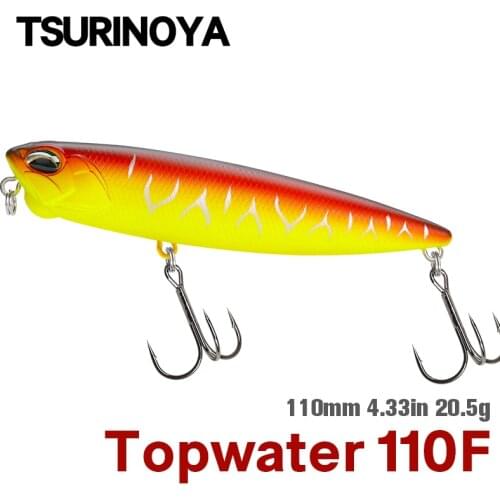 TSURINOYA Fishing Lure DW58 Top Water Floating Pencil Wobblers 110mm 20.5g Bass Lure Swimbait Snakehead Artificial Hard Bait