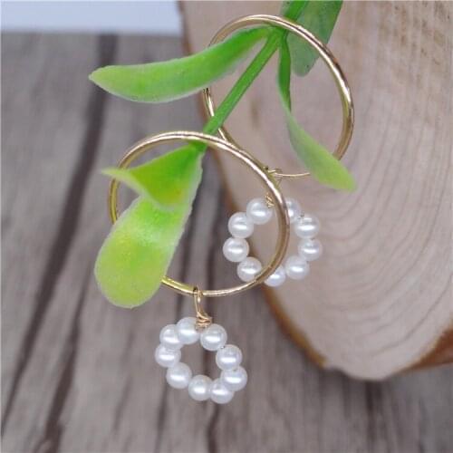 Eternal wedding Women Gift word 925 Sterling real The new round of natural pearl earrings small Japanese 2-3mm ultra smal