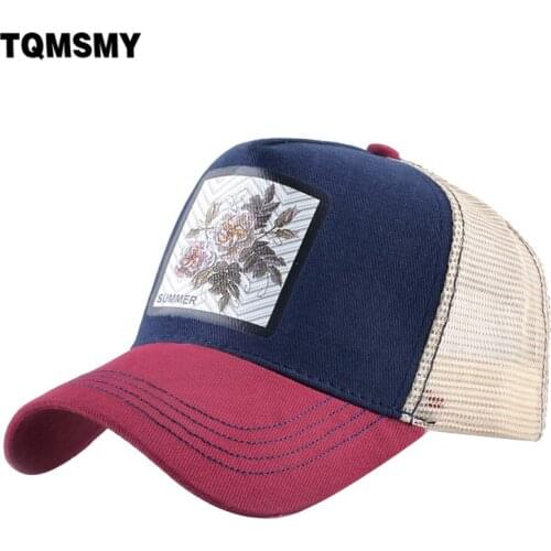 TQMSMY Fashion Trucker Caps Women Snapback Breathable Mesh Baseball Cap Women Outdoor Unisex Cotton Casual Dad Visor Hat TME21