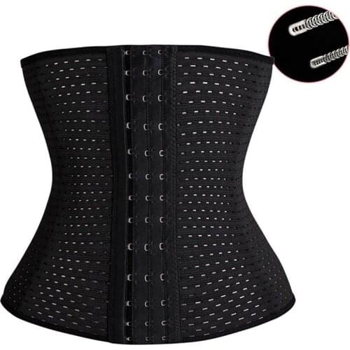 Women Waist Cinchers Ladies Corset Shaper Band Body Building Front Buckle Three Breasted Dropship Support 9049