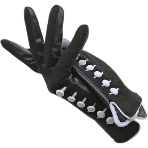 Winter ladies gloves touch screen 2020 new style black AB version sheepskin ladies leather fashion winter gloves warm and free d