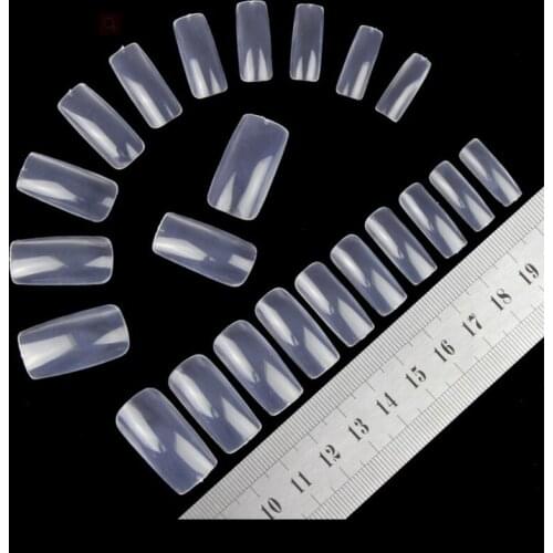 100Pcs Clear/Natural/White Fake Nail French Style Nail Tips Artificial Fake Acrylic Nail Art Manicure Tool Full Cover False Nail