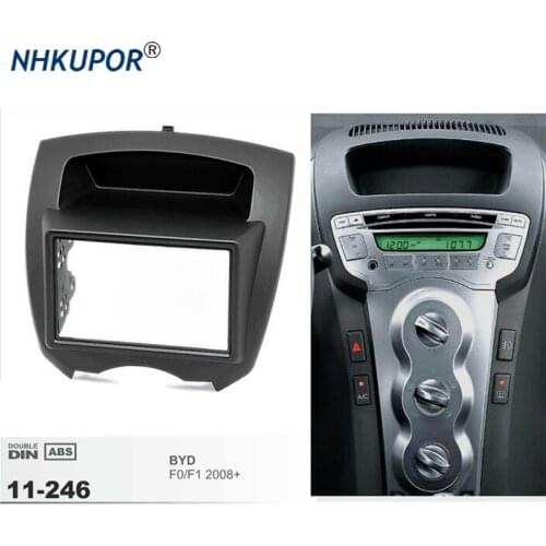 11-246 Car Radio Fascia Panel For BYD F0/F1 2008+ Double 2 Din Auto Stereo Face Bezel Faceplate Surround Trim Install Frame Kit