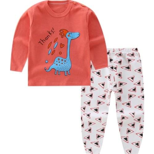 12M-5Y Top+Pants 2PCS Girls Pajama Sets Childrens Long Sleeve Pjms Autumn Winter Boys&Girls Sleepwear Suits Kids Clothes