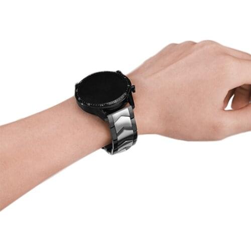 22mm band For huawei watch gt 2 magic watch 2 for Samsung Galaxy Watch 3 Active 2 Stainless Steel Strap for Amazfit GTR Bracelet