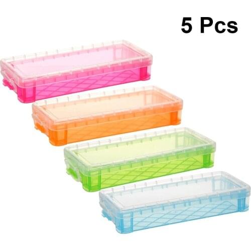 5Pcs Mini Storage Pill Box Plastic Display Case Jewelry Storage Boxes Fishing Tackle Storage Case