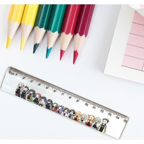 Anime Demon Slayer: Kimetsu No Yaiba Kamado Tanjirou Cosplay Acrylic Ruler For Office School Kids Students Stationery