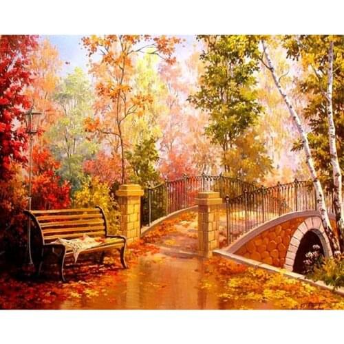 2018 new 5D crystal diamond painting diy diamond painting embroidery Home Decor dimond mosaic Dark Autumn & Fallen Leaves KBL