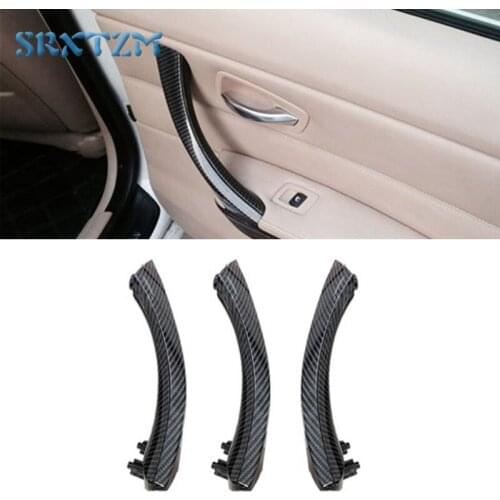 Car Interior Asseccories Carbon Fiber Door Pull Handle Cover For Bmw 3 Series E90 E91 E92 316 318 320 325 328i