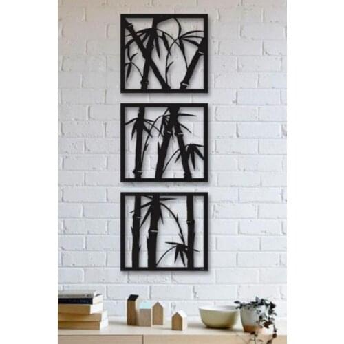 Bamboo Wall Decor Bamboo Wood Table Wall Table 3 Pcs Table