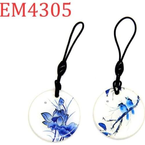 125Khz Rewritable Blank Card Keyfob Token Tag RFID T5577 EM4305 Circular Waterproof Keychain llavero Proximity For Copier 1Pcs