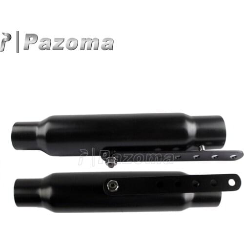 Black Motorcycle Exhaust Muffler Silencer for Cafe Racer Chopper Bobber Exhaust Pipe