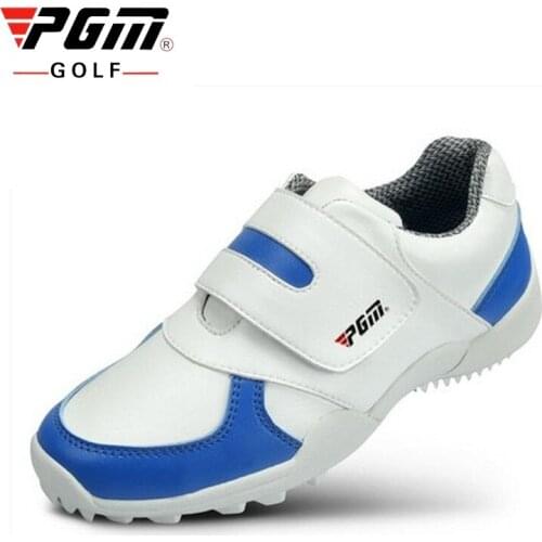 Pgm Children Boys Golf Shoes Lightweight Comfortable Sports Sneakers Girls Hook Loop Golf Sneakers Shoes AA20176