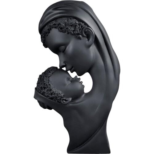 Hand-Painted Mother And Child Figurine For Mothers Day Gift Hand-Painted Figurine Resin Art Ornaments For Mothers Day Home Decor