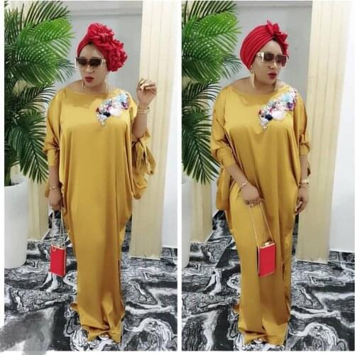 HGTE Spring and Summer New Indian Long Dress Bat Sleeve African Womens Retro Dress Happy holiday beach party elegant dress