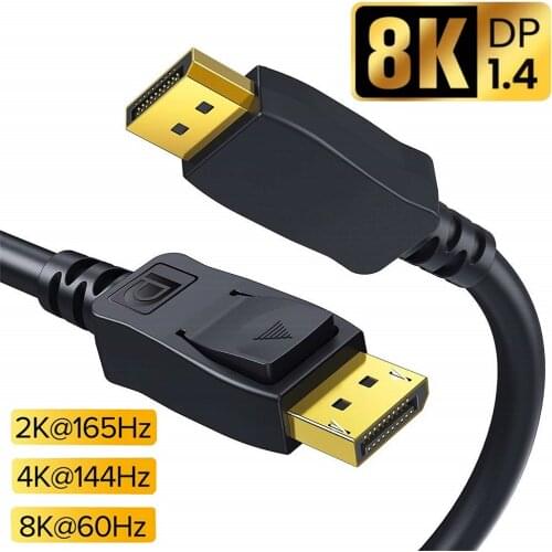 8K Displayport cable 144Hz Display Port to DP 1.4 Cable 8K 60Hz 4K 144Hz 2K 165Hz HDR For Monitor Projector Laptop DP cable