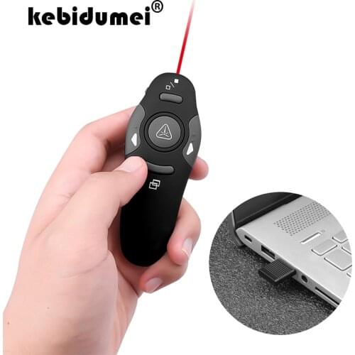 Kebidumei Wireless Remote Red Laser Pointer 2.4 GHz Red Laser Pointers Pen USB RF Remote Control Presenter PPT Powerpoint Newest