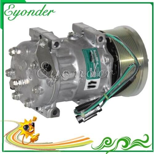 A/C AC Air Conditioning Compressor 24v 12pk PV12 for Caterpillar 320D2 329D2 320ELRR 538GF 558LL 320D2FMGF 372-9295 3729295 6095
