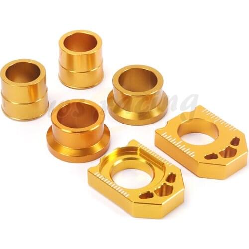 Motorcycle CNC Front Rear Wheel Hub Spacers And Axle Block For Suzuki RMZ250 2007-2016 RMZ450 2005-2016 RMX450Z 2010-2015