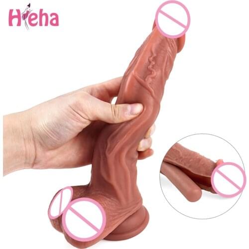 Real Skin Feel Silicone Soft Dildo Suction Cup Realistic Penis Big Dick Sex Toys For Woman Products Strapon Dildos For Women
