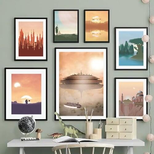 Travel Landscape Sun Mountain Forest Sea Wall Art Canvas Painting Nordic Posters And Prints Wall Pictures For Living Room Decor