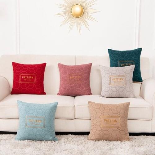 Nordic Simple Geometry Series Chenille Fabric Home Decoration Pillow Cover Cojines Decorativos Para Sofa