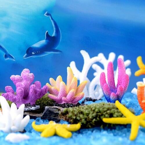 New Bright Simulation Vivid Aquarium Resin Coral Ornaments Fish Tank Aquarium Decoration Artificial Coral For Fish Tank Supplies