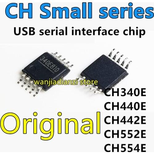 New CH340E CH440E CH442E CH552E CH554E MSOP10 IC Foot patch density MSOP10 chip IC chip built-in crystal vibration USB serial in
