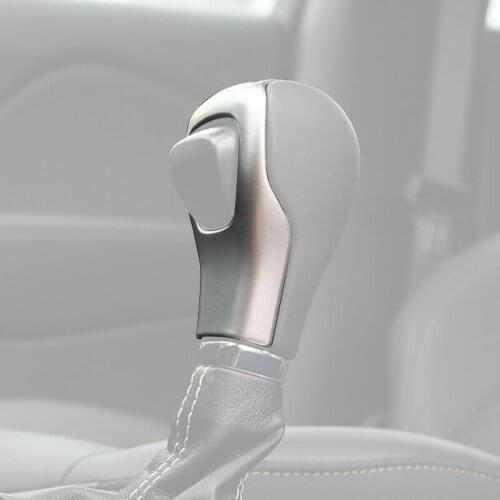 CITALL Car Gear Shift Knob Shifter Lever Head Cover Trim Fit For Jeep Cherokee 2014 2015 2016 2017 2018 ABS Silver