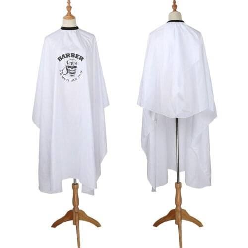Hairdressing Haircutting Wrap White Skull Printed Apron Salon Barbershop Hair Color Perm Retro Cape Gown Cloth E1122