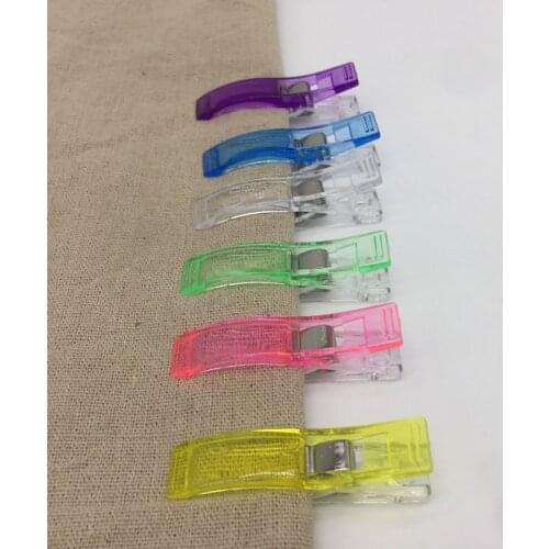 10pcs Big Size PVC Plastic Clips for Patchwork Sewing DIY Crafts, Quilt Quilting Clip 5.6*1.2*1.8CM