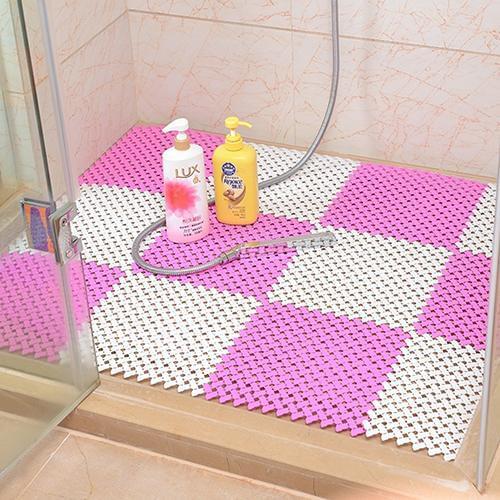 Plastic Drain Holes Non-Slip Bathroom Toilet Kitchen Shower Mat Square Floor Pad Foot Massager Skin Care Health Care