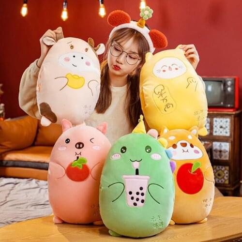 Nice 45CM Soft Animal Cartoon Pillow Cushion Cute Shiba Inu Dog Cat Dinosaur Mouse Plush Toy Stuffed Lovely kids Birthyday Gift