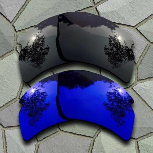 Grey Black&Violet Blue Sunglasses Polarized Replacement Lenses for Oakley Flak 2.0 XL