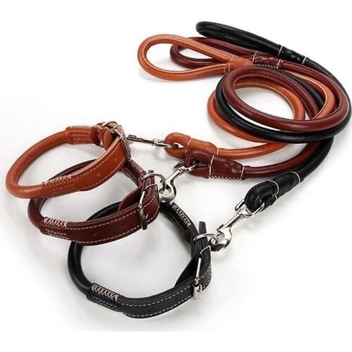 PU Leather Small Dog harness Leash Wear-resistant Collar perro Traction Suit Pitbull Puppy Chain Pet Accessories Cats Products
