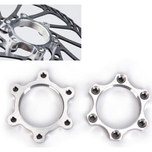 1pc Aluminium Alloy Brake Rotors Bike Bicycle Freewheel Threaded Hubs Disk Disc Brake Rotor 6Bolt Flange Adapter Bicycle Parts