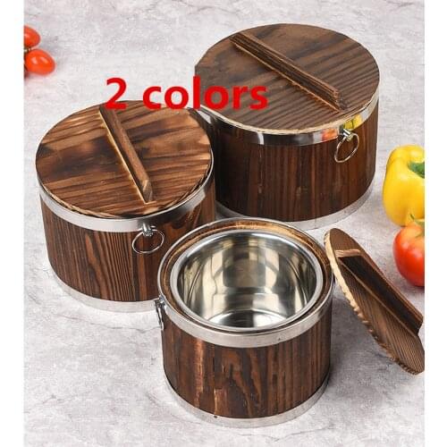 Rice Bucket Decorative Beer Bar bowl Photography Props Kegs Wooden Eater Wooden Barrels Hostels Decoration Rice Bucket Tableware