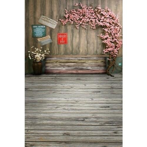 VinylBDS New Arrival Background Fundo Peach Wooden Wall 6.5 Feet Length With 5 Feet Width Backgrounds Lk 2867