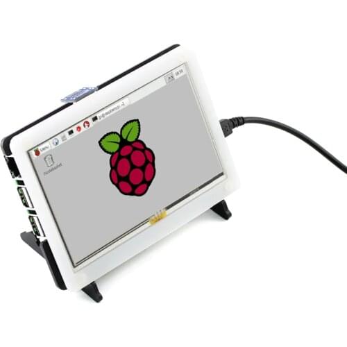 Waveshare RPi 5inch HDMI LCD with bicolor case Resistive Touch Screen Display 800x480 Support any versions of Raspberry Pi