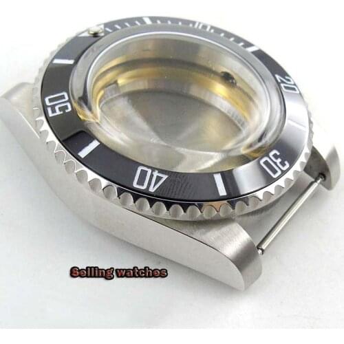 Watch Parts 40mm Stainless Steel Watch Case Fits for ETA 2836 Miyota 82 movement Mens Watch Case