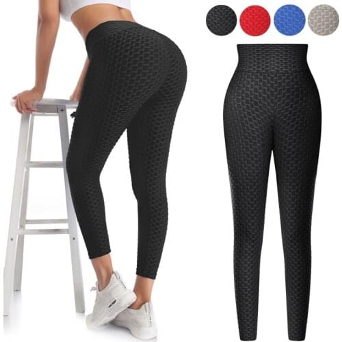 Women Fitness Leggings High Waist Workout Leggins Ruched Butt Lifting Stretchy Leggings Push Up Sexy Fashion Solid Color Pants