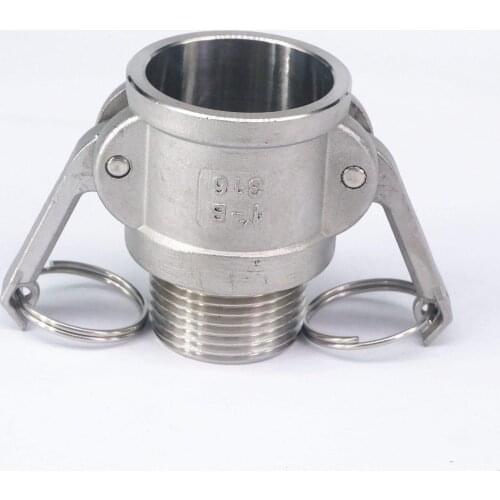 1" BSP male Thread 304 Stainless Steel Type B Socket Camlock Fitting Cam and Groove Coupler