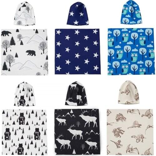 2 Pcs Newborn Baby Printing Receiving Blanket Hat Set Infants Swaddle Wrap Sleeping Bag Hair Band Kit