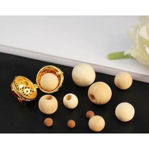 DIY Natural Ball Round Spacer Wood Beads Eco-Friendly Natural Color Wood Jewelry Wooden Balls