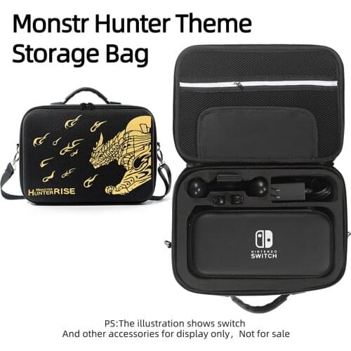 2 Bags Portable MH Big Capacity Bag with Small Bag EVA Hard Carrying Storage Bag Case For NS Switch Console Protective Shell