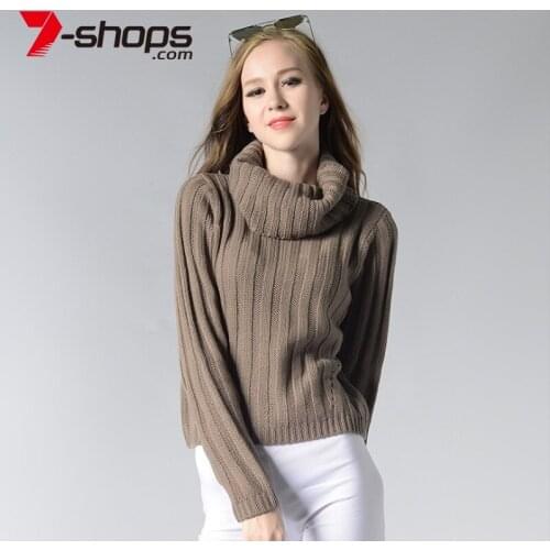 AECU Women Winter Fashion Sweater Turtleneck Female Long Sleeves Knitted Pullovers Female Elegant Jumper Warm Clothes Tops
