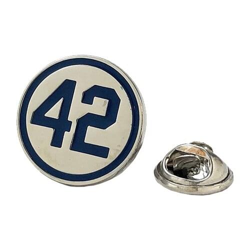 42 Lapel Pin Number Forty Two Honoring Baseballs Barrier Breaker Brooch