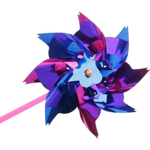 D7YD 10Pcs Plastic Windmill Pinwheel Wind Spinner Kids Toy Garden Lawn Party Decor